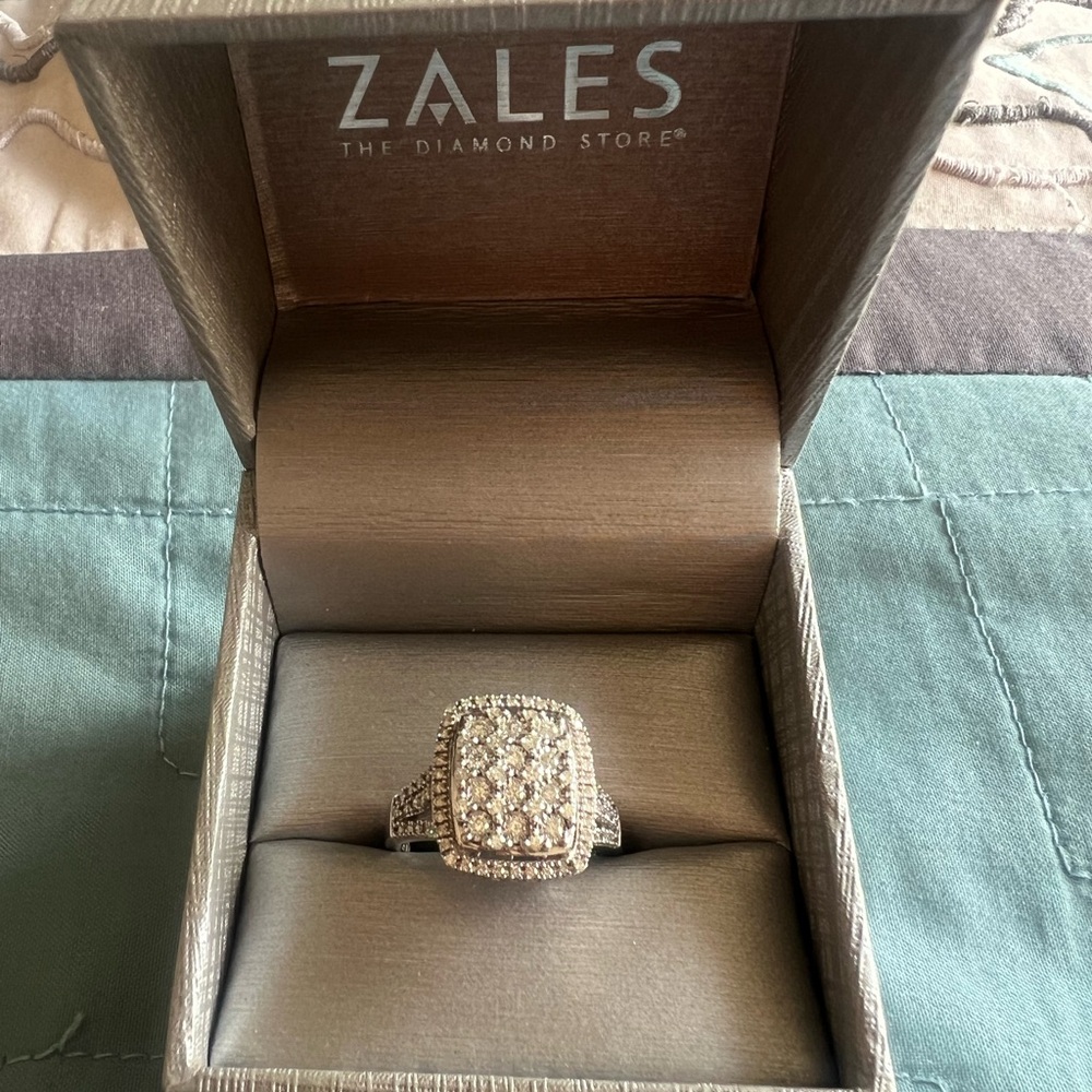 Zales Sterling Silver Diamond Ring